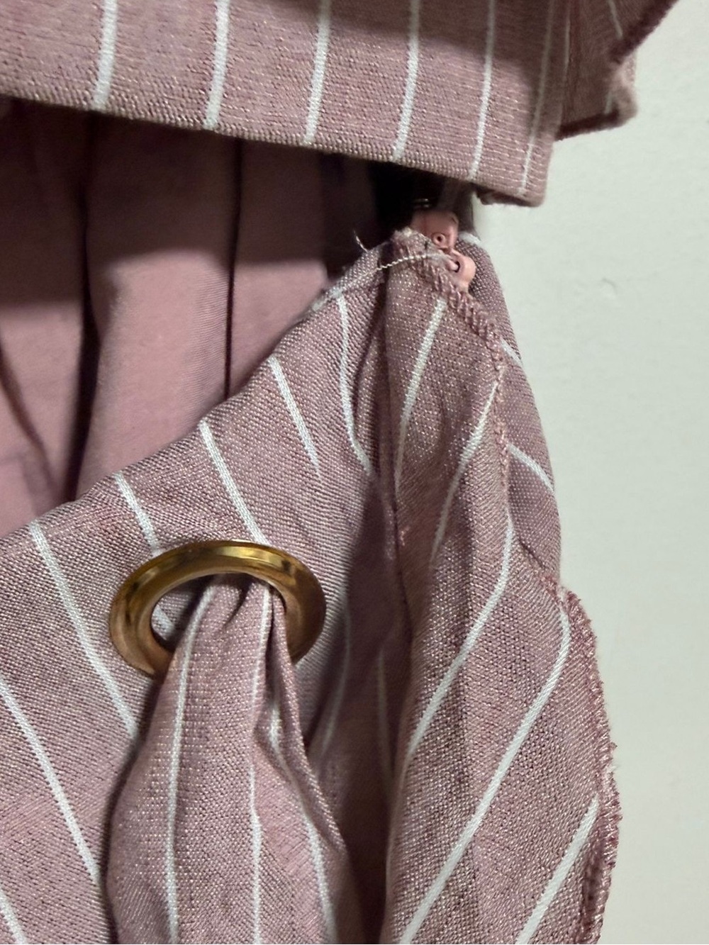 Superdown Pink Striped Ruffle Wrap Romper XS - Picture 7 of 8